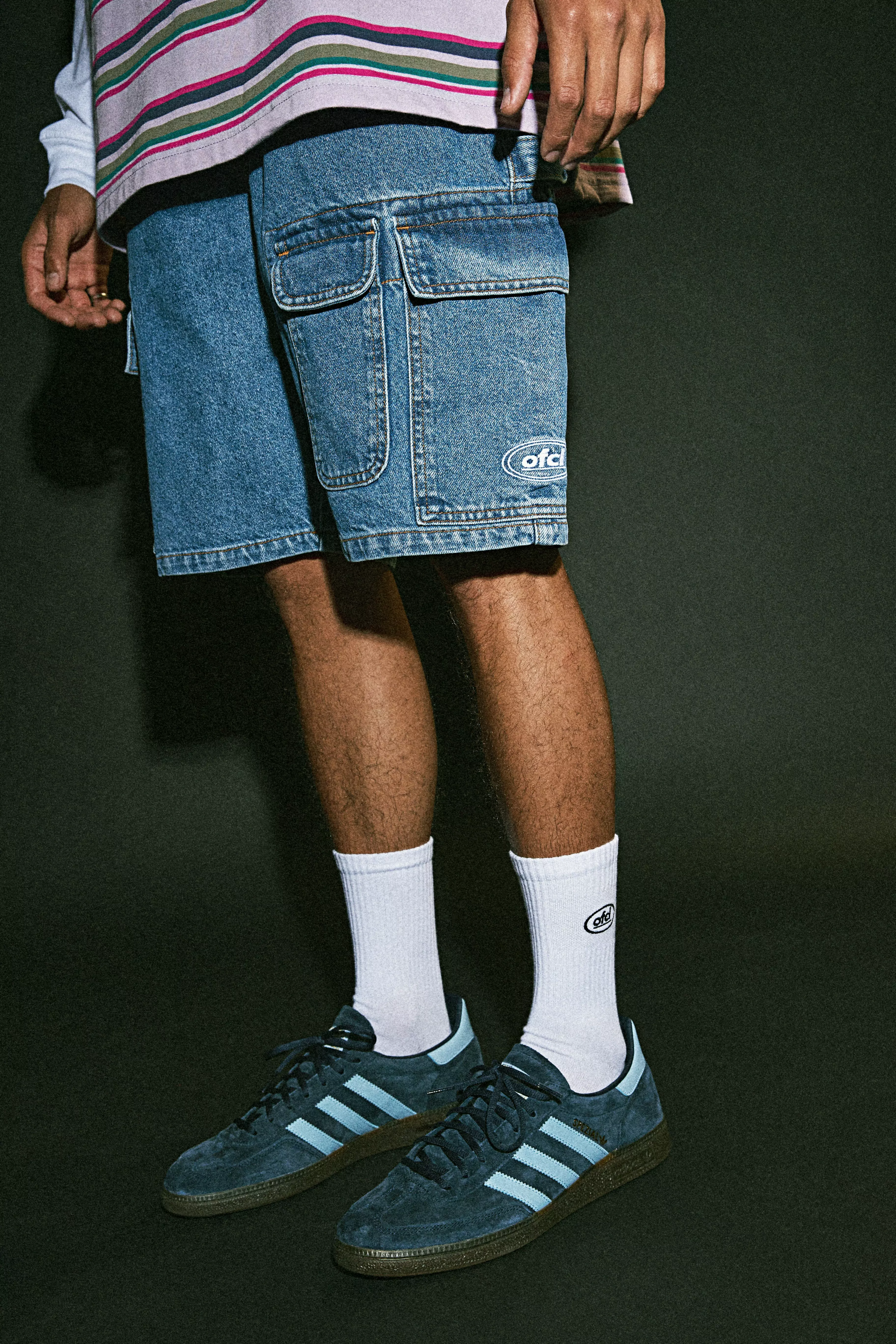 Relaxed Fit Skate Cargo Denim Short